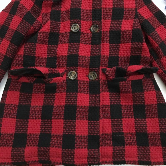Urban Republic NWT Checkered Pea Coat Girls Various - Picture 5 of 12